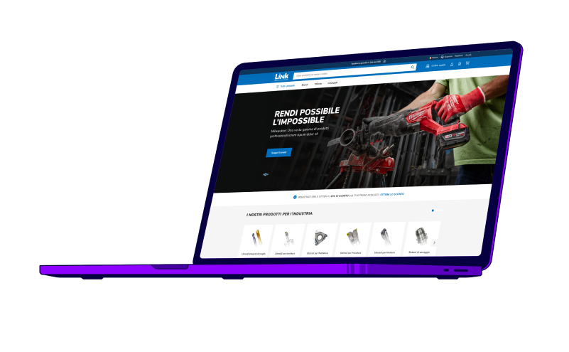 laptop con progetto link industrial tools prodotto da Tun2U